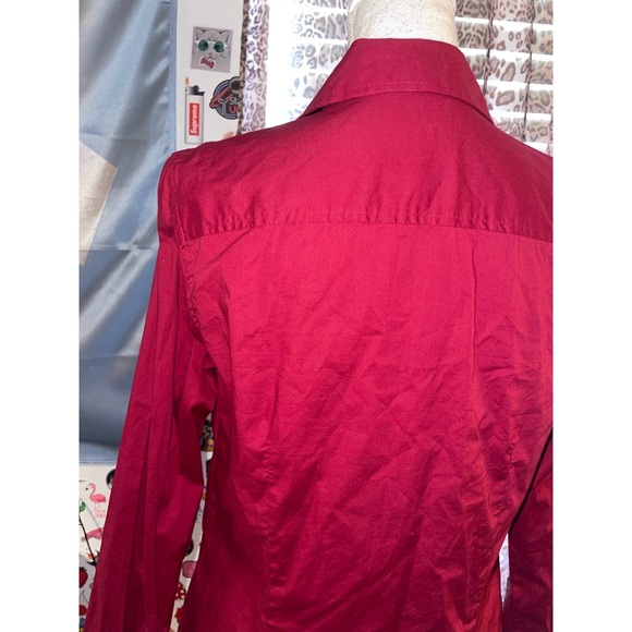 Women’s Red Button Down Merona Long Sleeve ❤️ - Picture 9 of 12